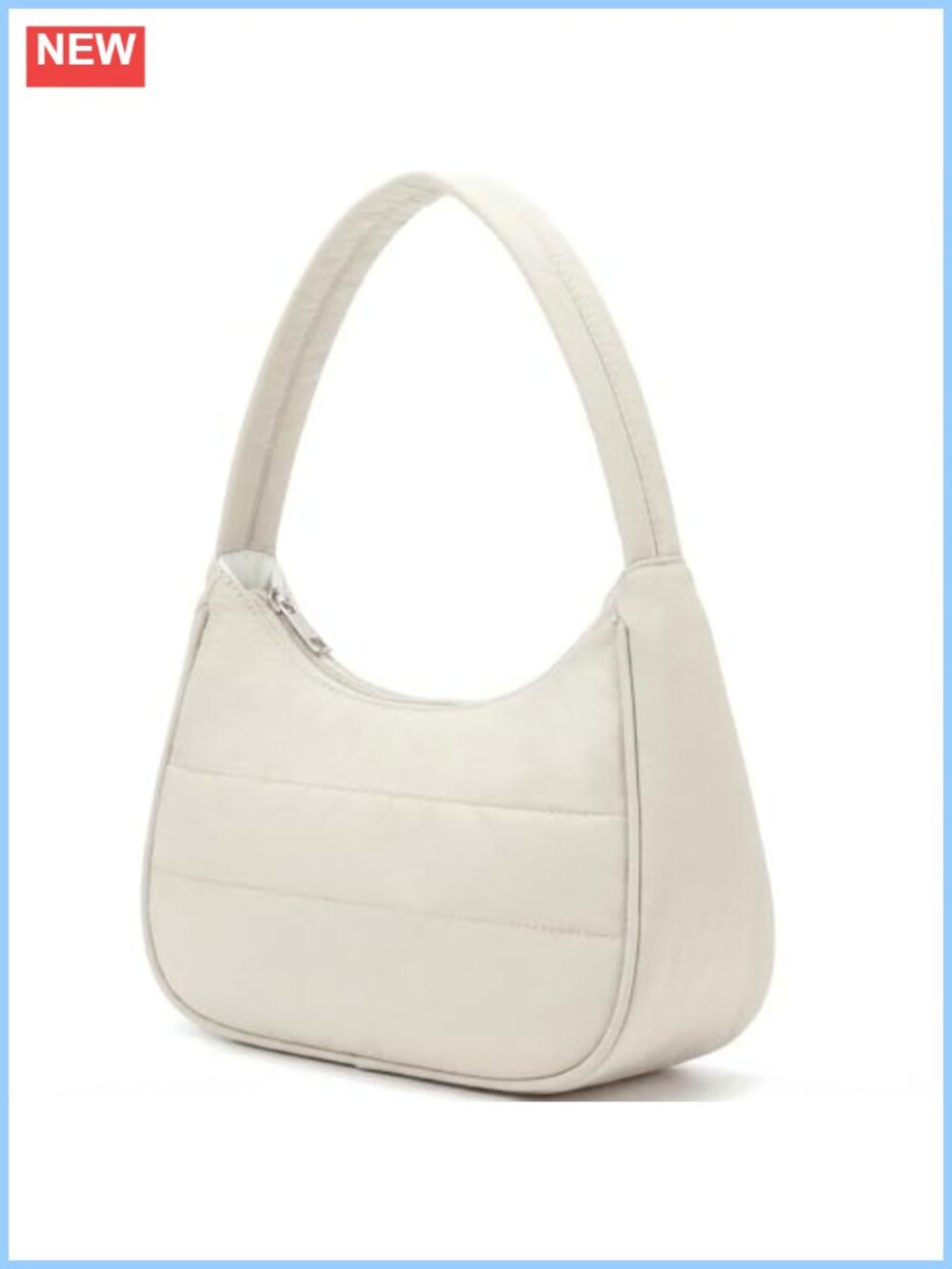 Quilted Puffer Tote Bag Lightweight Zip Shoulder Crossbody Purse